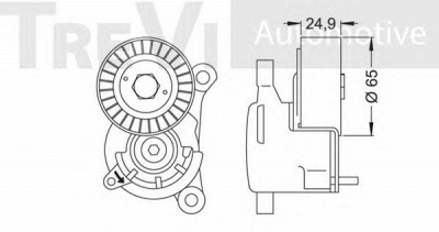 TREVI AUTOMOTIVE ta1491 -  Натяжная планка, поликлиновой ремень